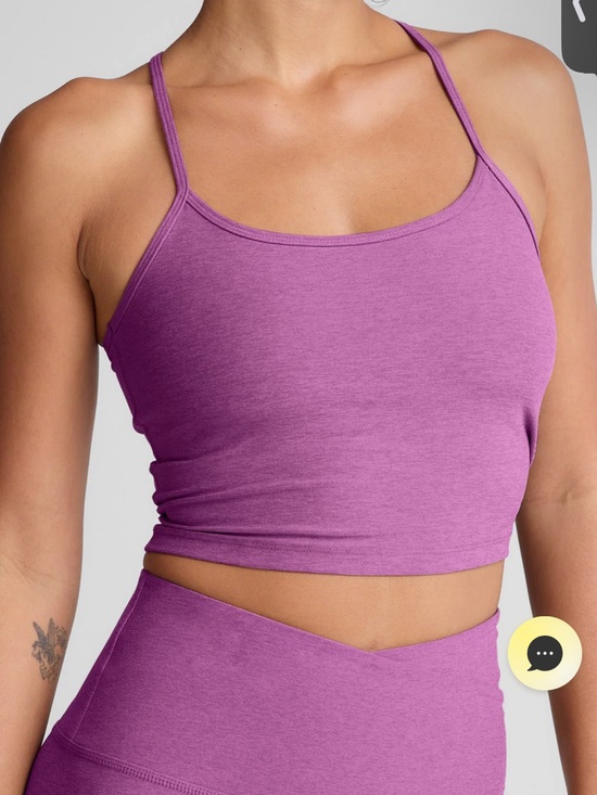 Beyond Yoga Tops - Beyondyoga Purple Cropped Strappy Tank Top -